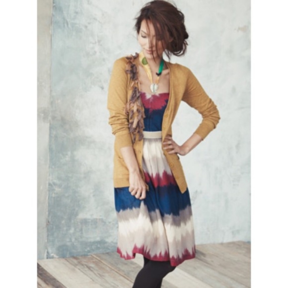 DONATED: Anthropologie Color Dipped Dress - Picture 2 of 10